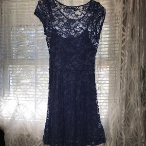 Blue lace dress